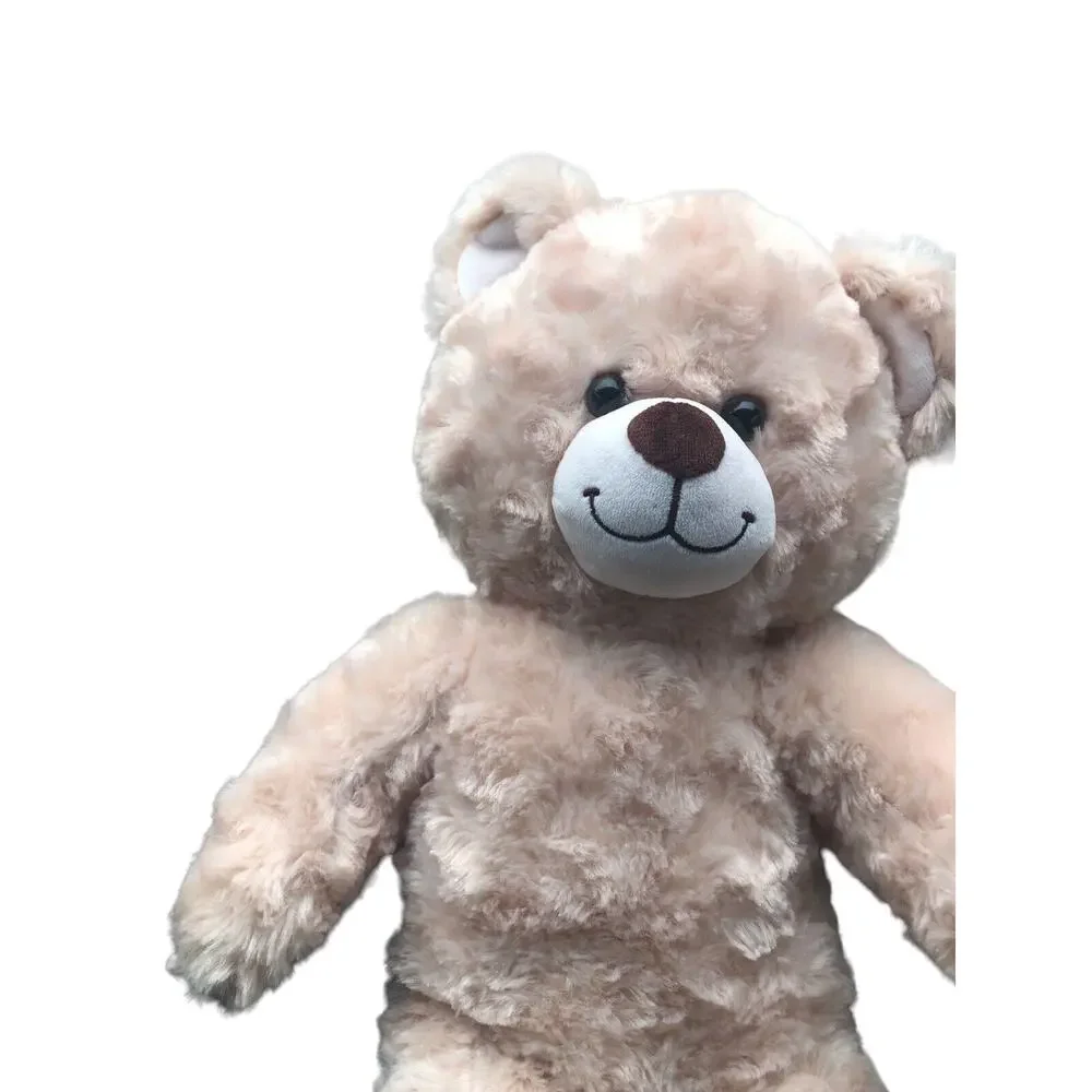 Build A Bear‎ Cream Curly Fur Teddy Plush Stuffed Bear 19 Inches